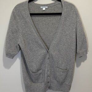 Garnet Hill 100% Cashmere Gray Women's Sweater